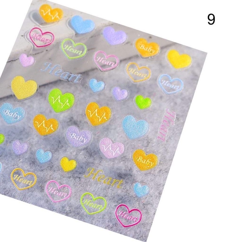Sticker nổi 9D dán trang trí móng siêu đẹp