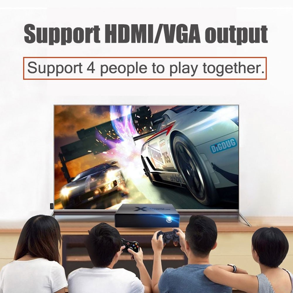 Máy chơi game điện tử 4 nút cầm tay không dây - Kết nối HDMI, VGA thoải mái chơi game trên tivi và máy tính