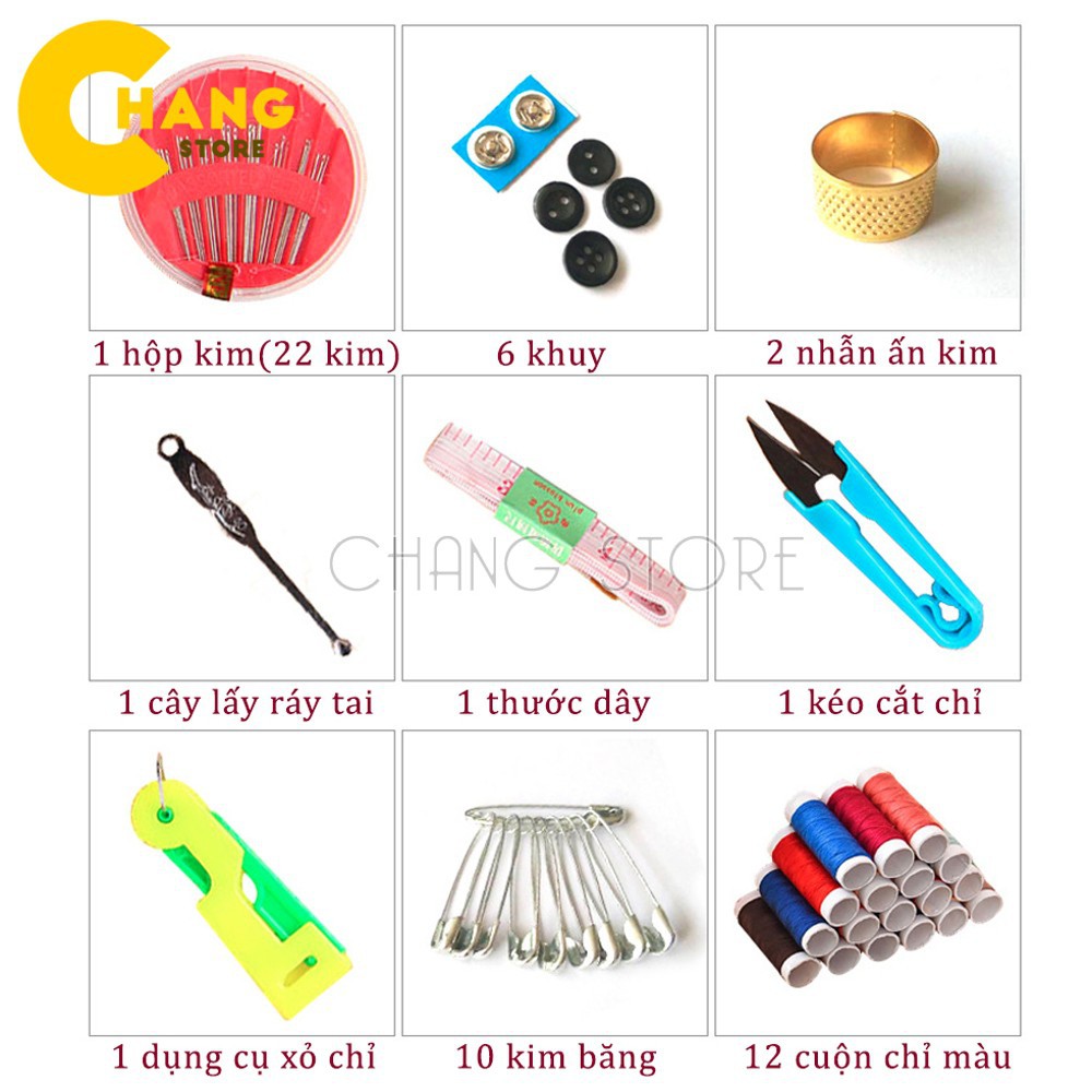 Hộp Kim Chỉ Đa Năng 35 Món Tiện Dụng