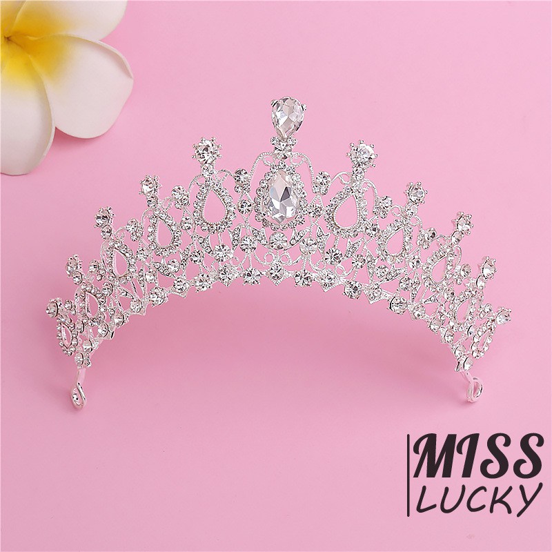 Vương miện cài tóc cô dâu đính đá sang trọng