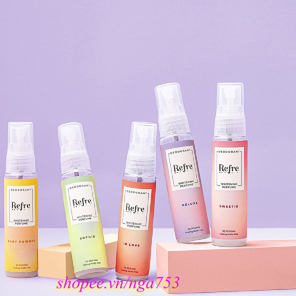 Xịt Khử Mùi Refre 30Ml Hương Phấn Thơm Dưỡng Sáng Da, nga753 Uy Tín Từ Chất Lượng.