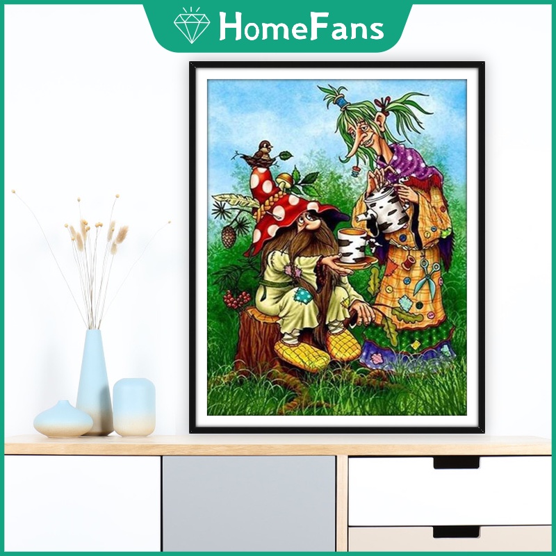 Bộ Tranh Đính Đá 5D Tự Làm Hình Nhân Vật Cổ Tích 40x50cm Trang Trí Phòng Ngủ Cho Bé