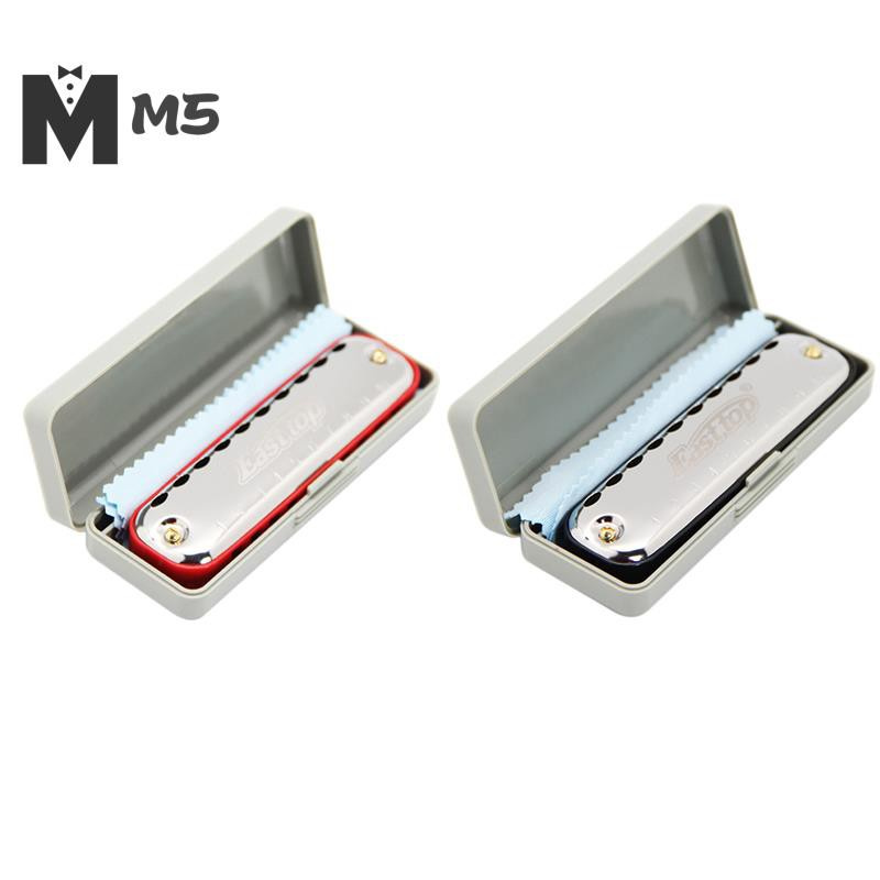 Kèn Harmonica 10 Lỗ 20 Tông Màu Đỏ