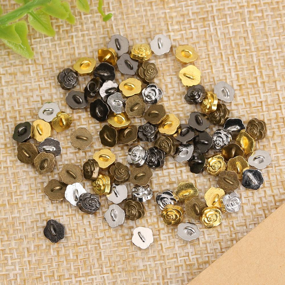 BEBETTERM 20 Khuy Áo Hình Hoa Hồng 5mm Cho Búp Bê