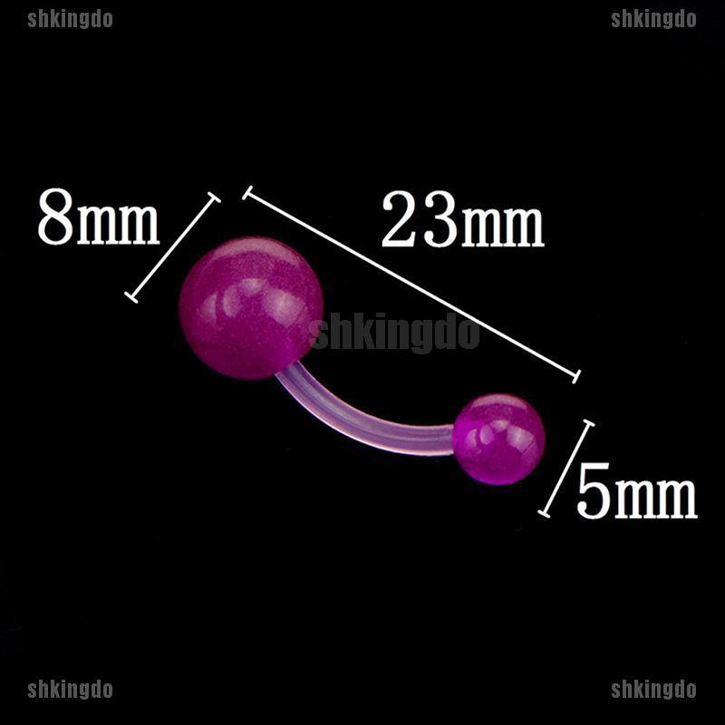 Bộ khuyên xỏ rốn dạ quang nhiều màu sắc