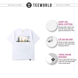 Áo thun Teeworld Saigon Panorama Nam Nữ Trắng Đen Form Rộng Unisex
