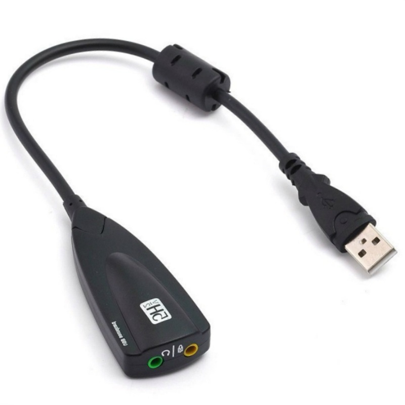 USB Sound card cao cấp 5Hv2 7.1 - Dây chia MIc và Loa từ cổng USB Hàng chính hãng