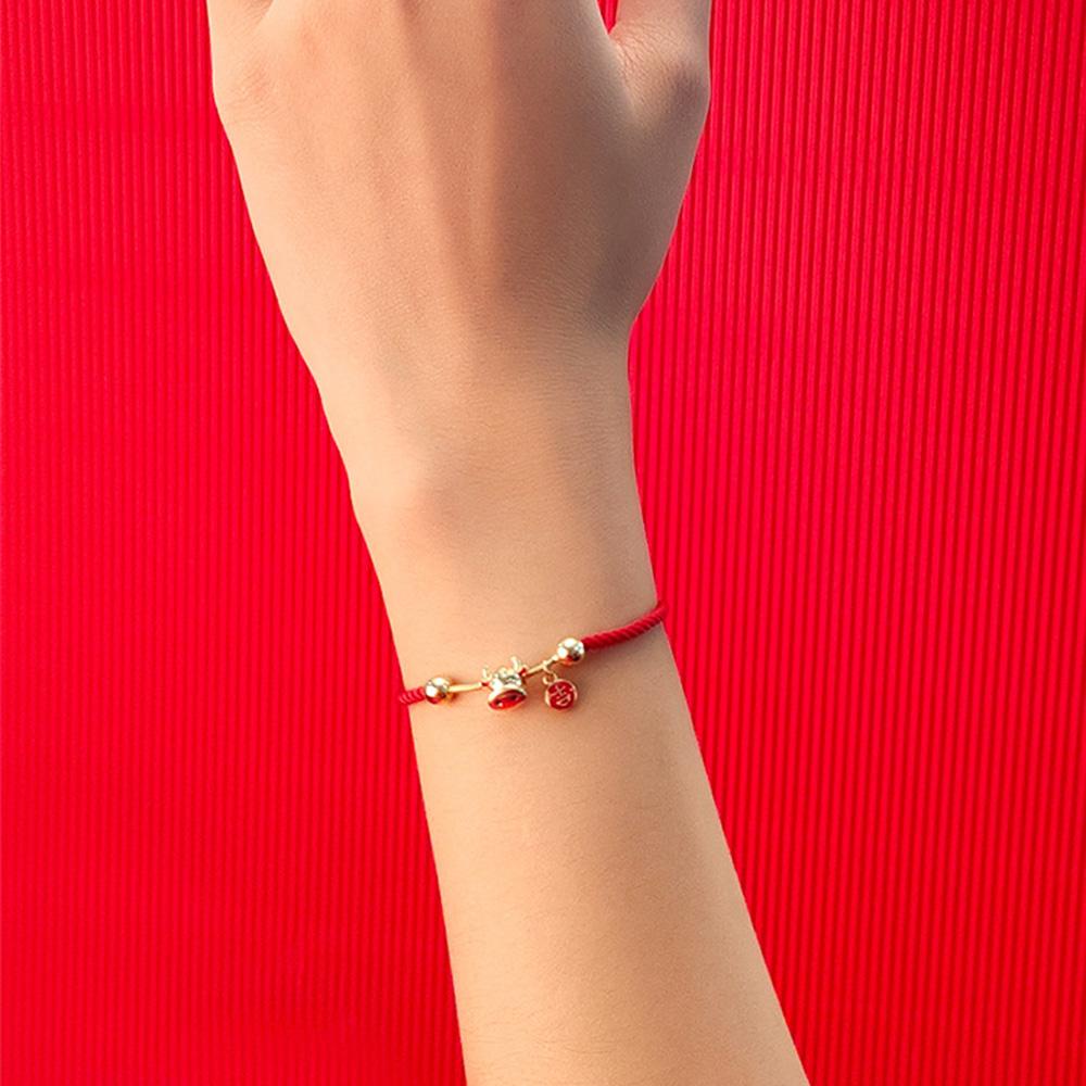 Vòng Tay Dây Thừng Màu Đỏ May Mắn Cho Cặp Đôi