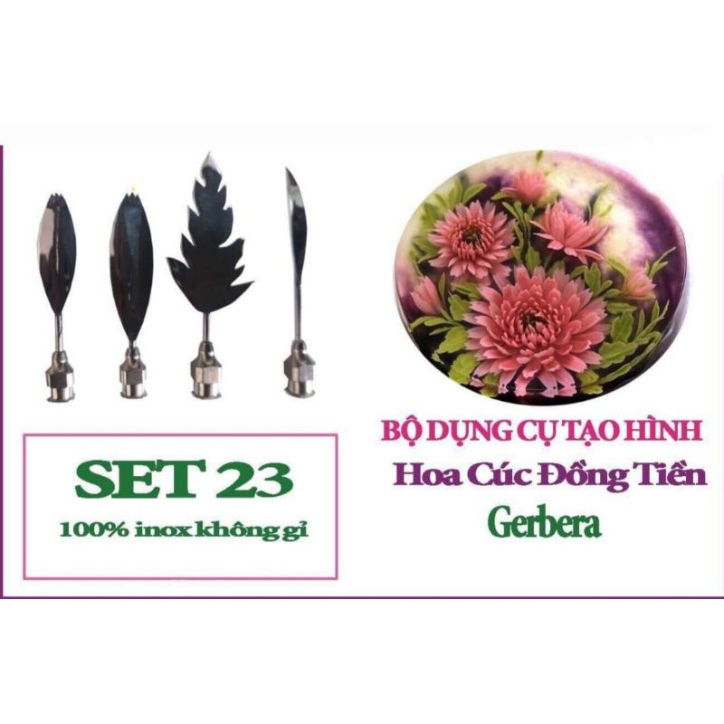 Kim thạch rau câu nghệ thuật 3D hoa hồng cúc sen thược dược mẫu đơn...