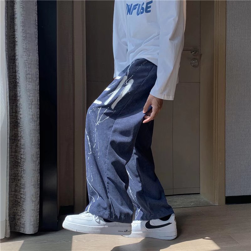 Quần ống suông Nam Kẻ Sọc Thời Trang Hàn Quốc quần jogger thể thao nam