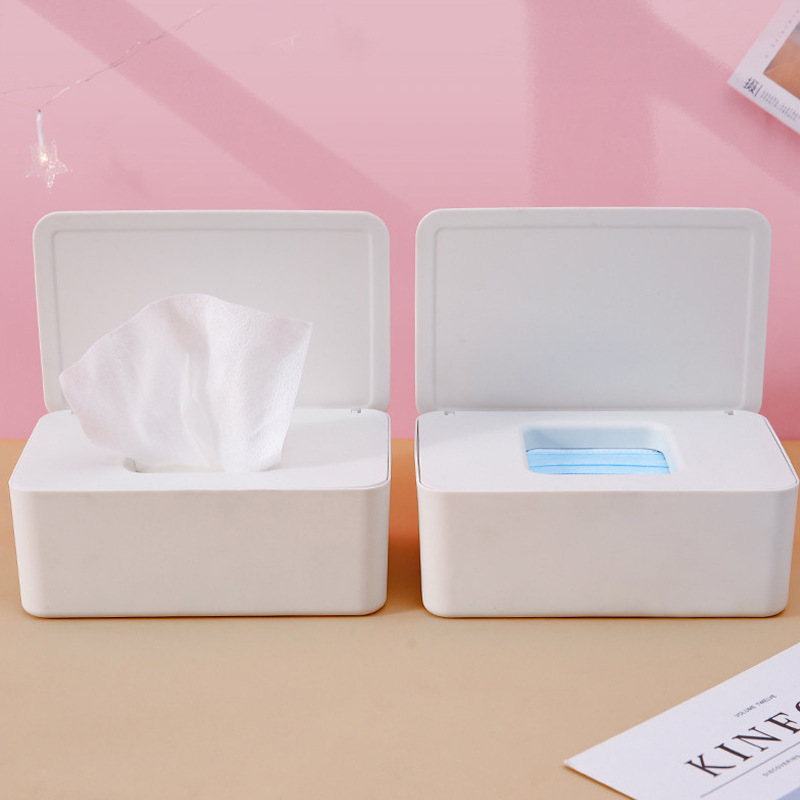 (Hàng Mới Về) Hộp Đựng Khăn Giấy Ướt Có Nắp Đậy Tiện Dụng