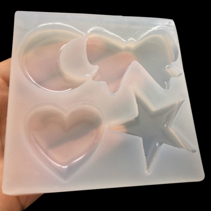 Khuôn Silicone Hình Trăng Sao Làm Đồ Trang Sức Thủ Công