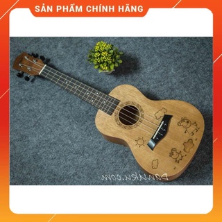 [HÀNG LOẠI 1] Đàn Ukulele Concert Night 23inch Gỗ Mahogany Elves Họa Tiết Cute ( Tặng kèm Full Phụ Kiện )
