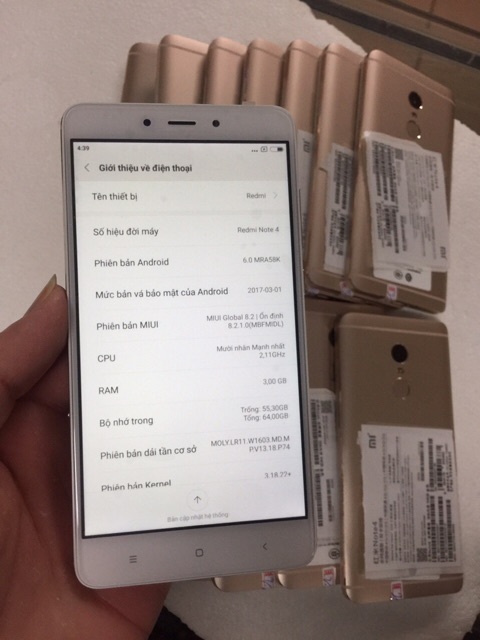 Điện thoại Xiaomi redmi note 4 - chip 10 nhân , rom 64Gb, ram 3gb