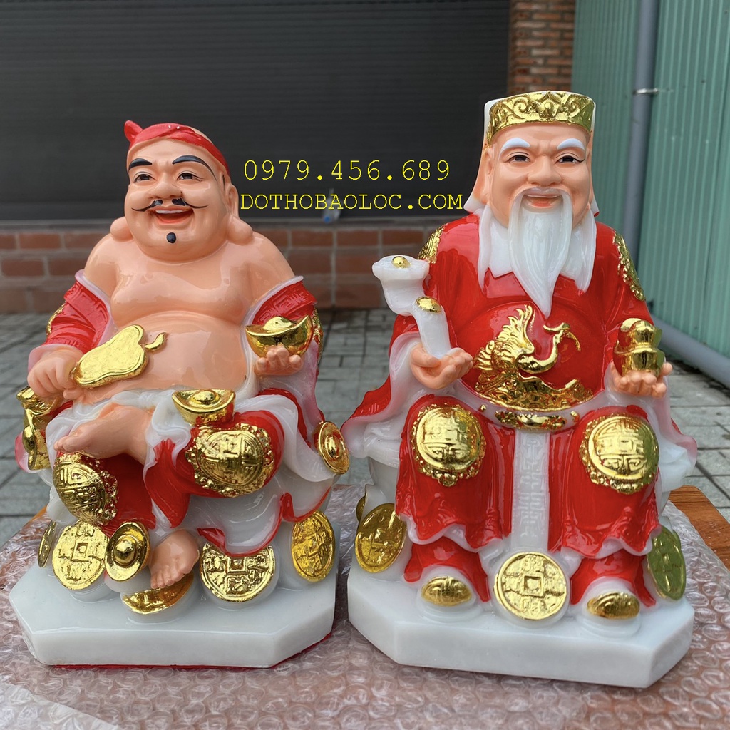 Tượng Thần tài Thổ Địa đá Việt Nam cao 22cm