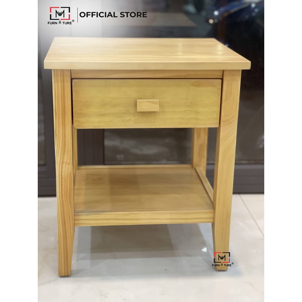 Tab đầu giường SARA gỗ thông cao cấp thương hiệu MW FURNITURE