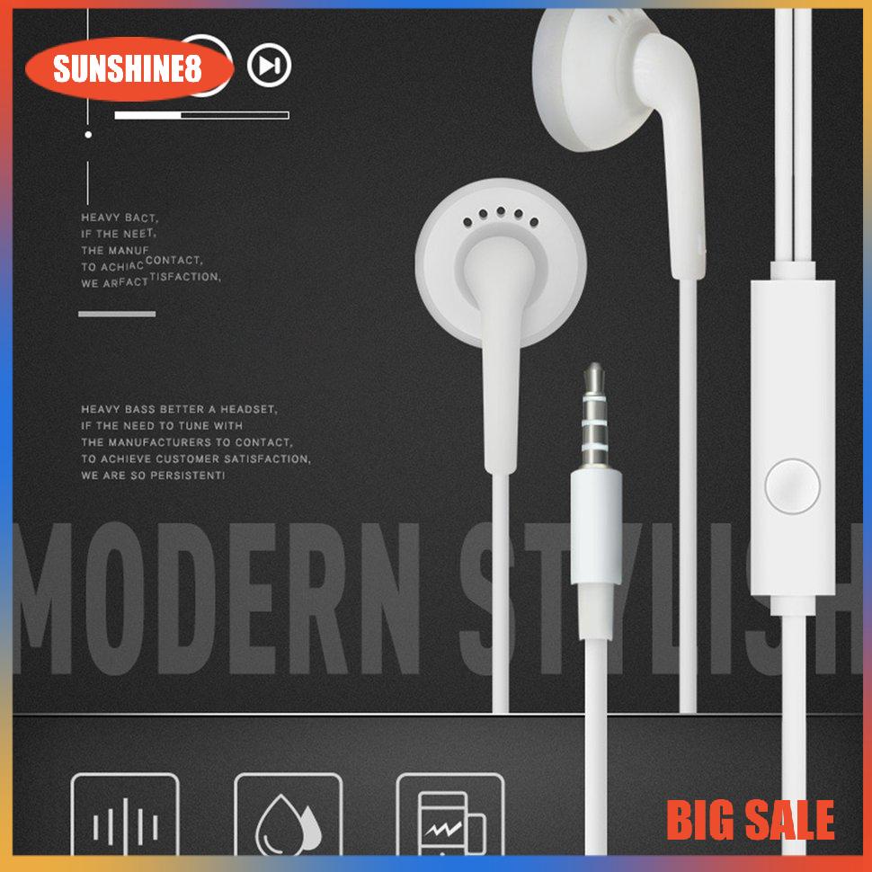 【SUN】Mobile Phone Earphones Android Wire Control Earphones Sports Earplugs