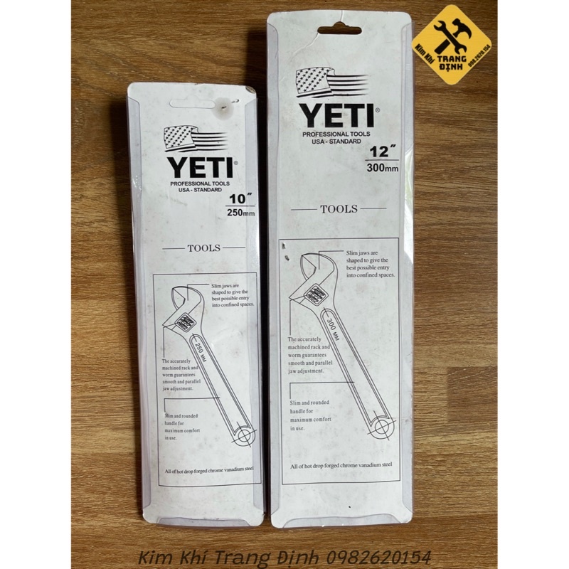 Mỏ Lết Yeti Tay Bọc Dạ Đỏ 10inch 250mm