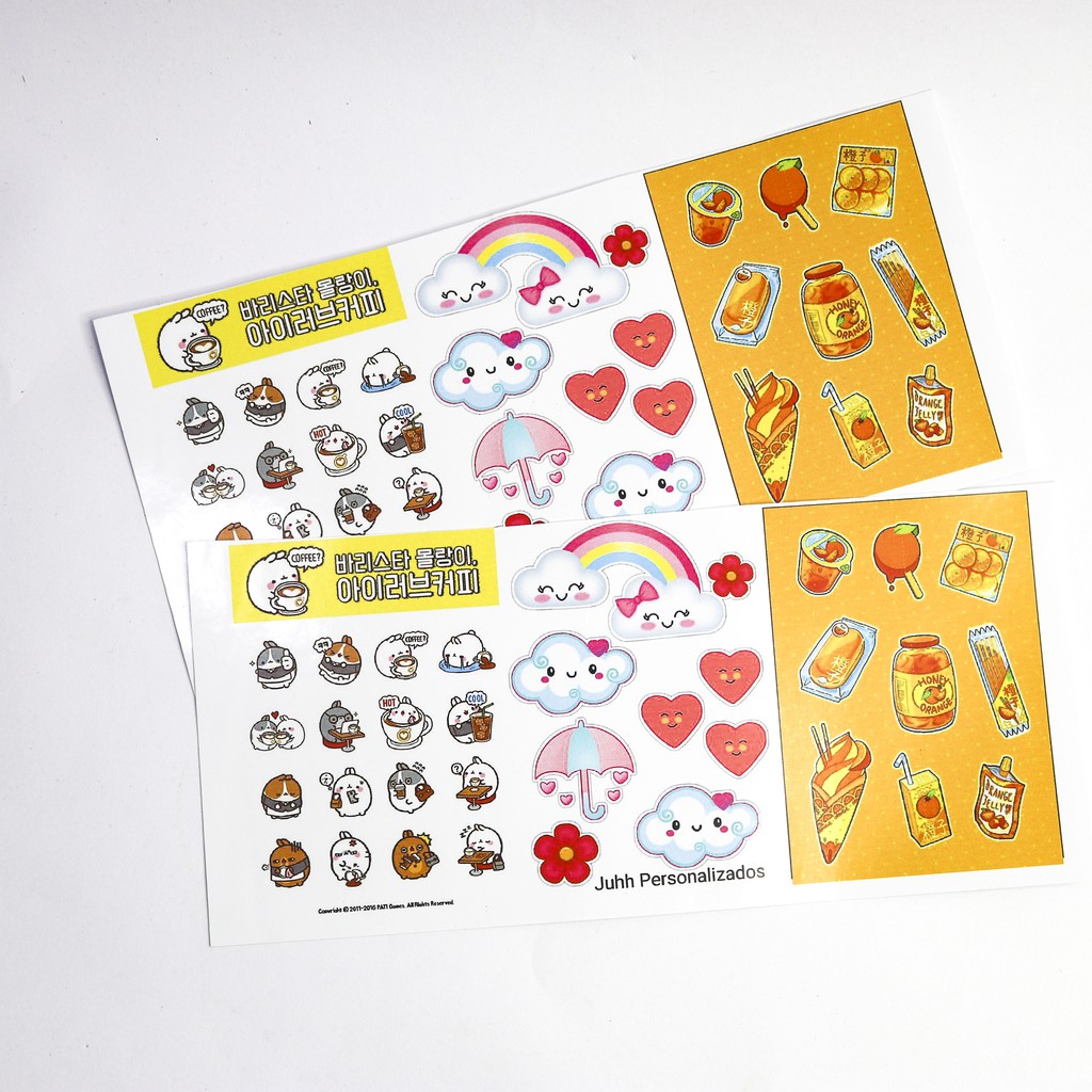 Sticker pilu 5 TỜ Nhãn dán dễ thương 5 tấm