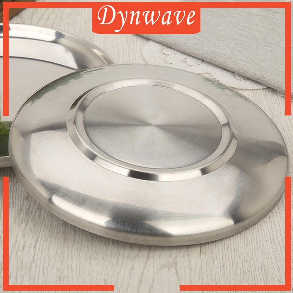 Đĩa Tròn Phẳng Bằng Thép Không Gỉ Chuyên Dụng Cho Nướng BBQ