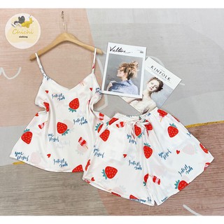 Đồ ngủ Hai Dây Lụa Satin mặc nhà siêu thoáng mát