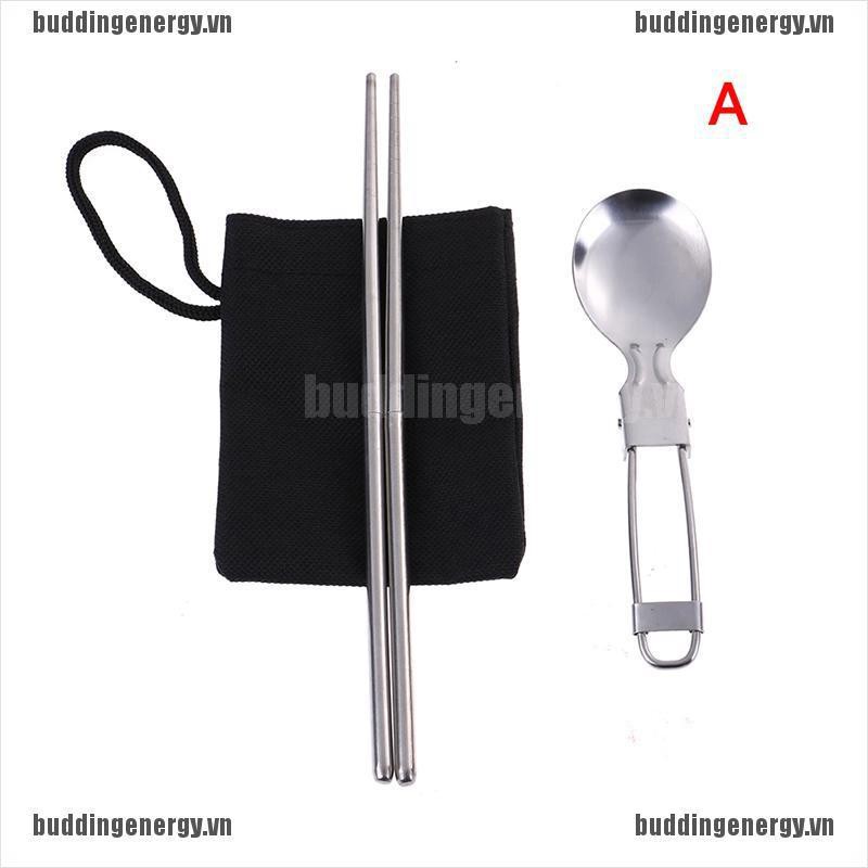 Bộ Dụng Cụ Ăn Uống Gấp Gọn Kèm Túi Xách Tiện Dụng Khi Đi