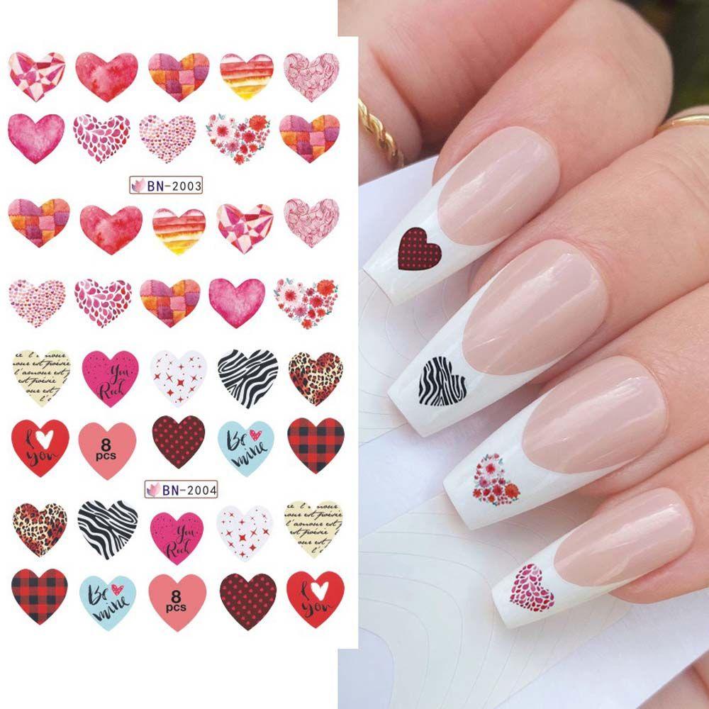 Miếng Dán Trang Trí Móng Tay Hình Bánh Donut Và Chữ Love 3D DIY