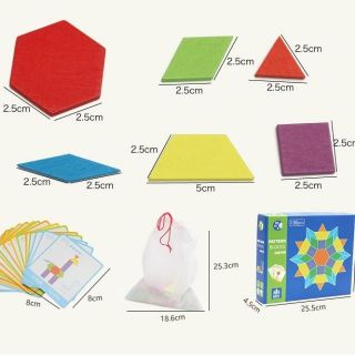 GHÉP HÌNH TƯ DUY PATTERN BLOCK 130 CHI TIẾT