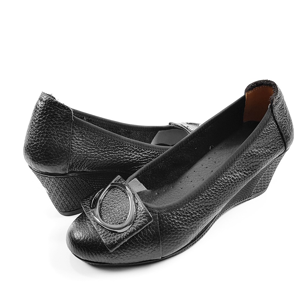 Giày Cao Gót Nữ Đế xuồng 5cm Da Thật Siêu Mềm 5P02D