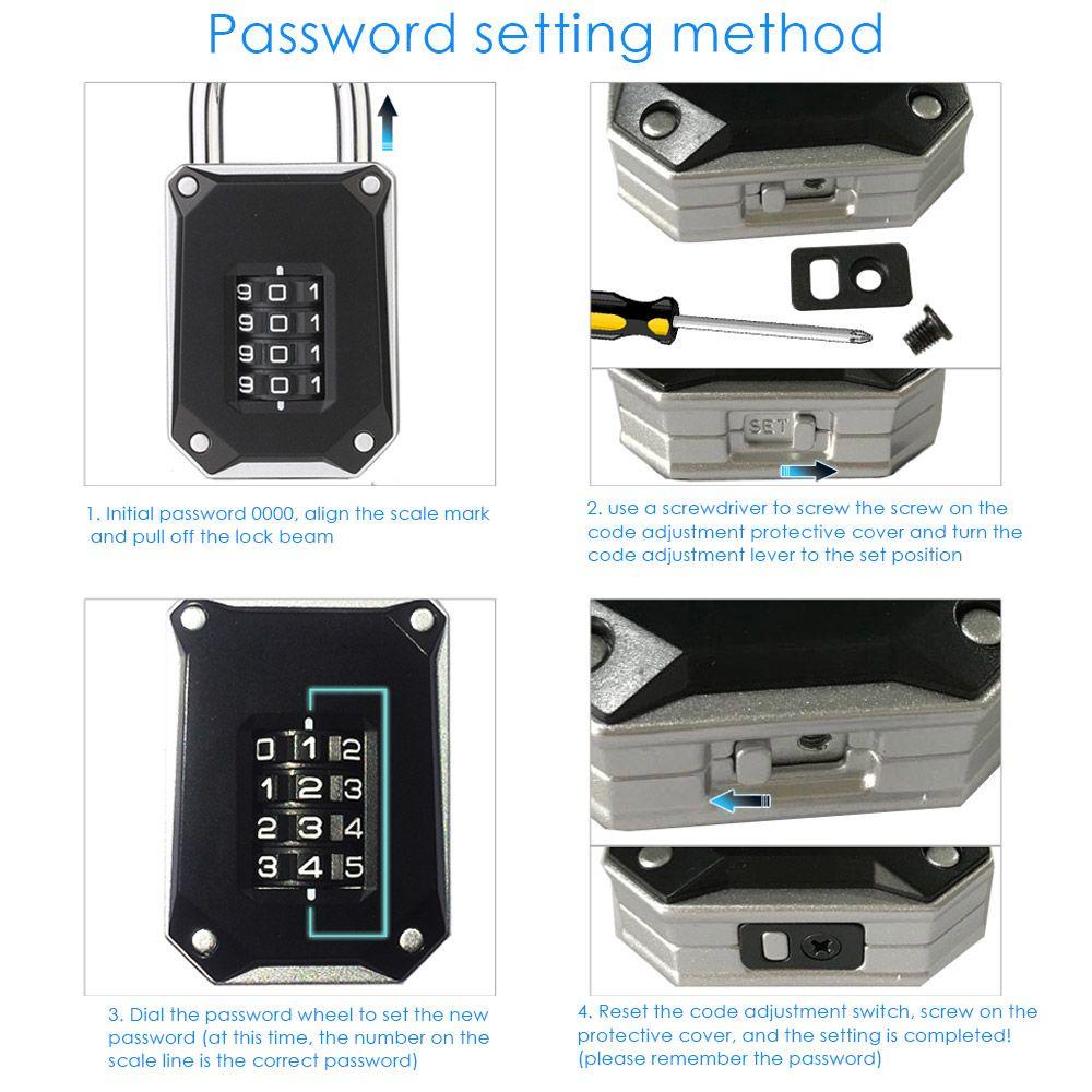 ZAIJIE24 Ổ Khóa Chống Trộm 4 Chữ Số