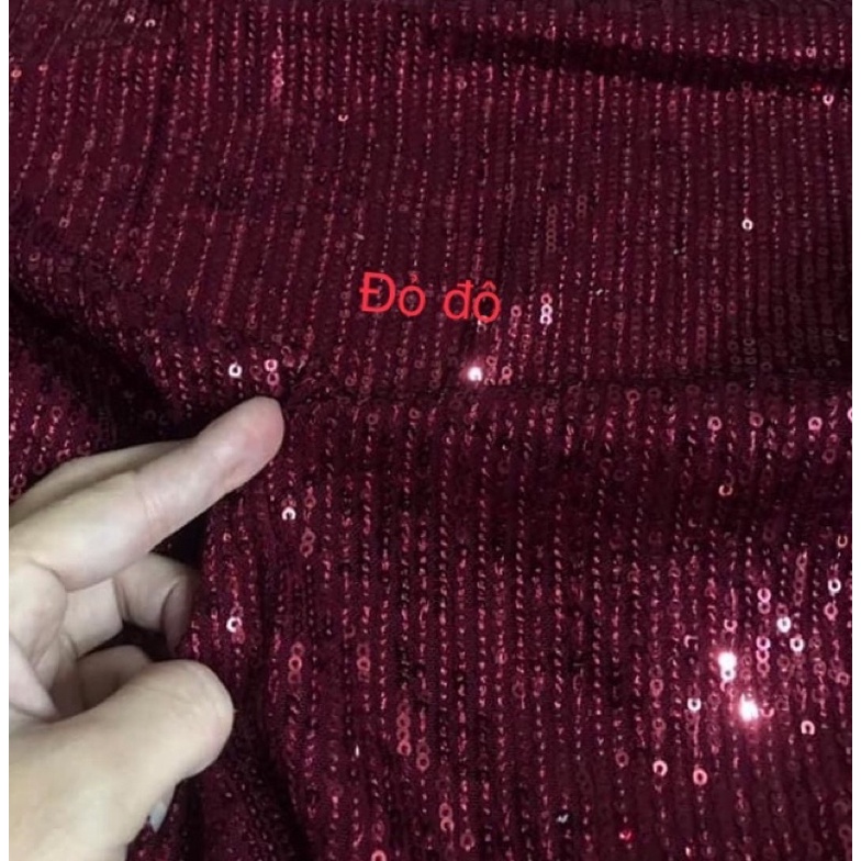 Chân váy kim sa dáng dài