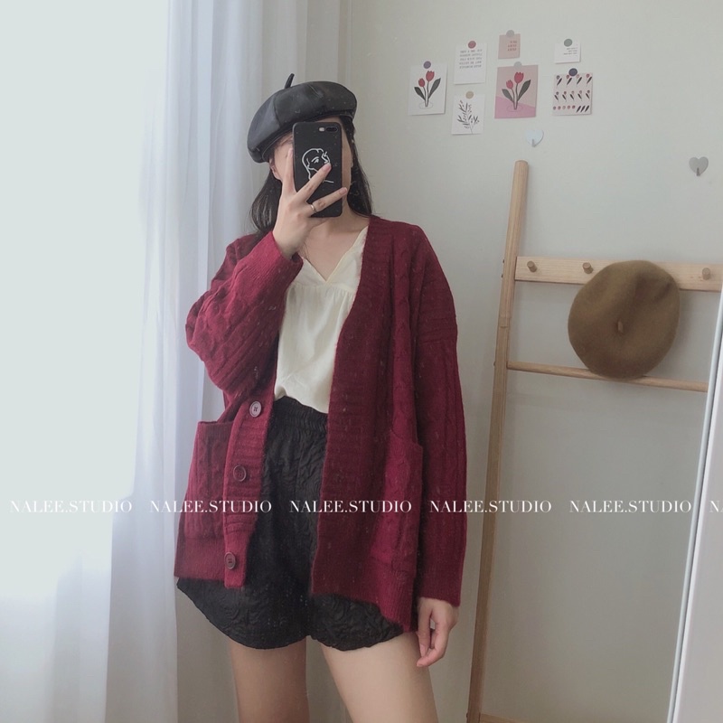 Áo khoác len cardigan vặn thừng | BigBuy360 - bigbuy360.vn