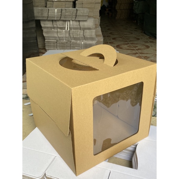 Combo 5 (28x25)hộp bánh kem nâu carton cứng cáp