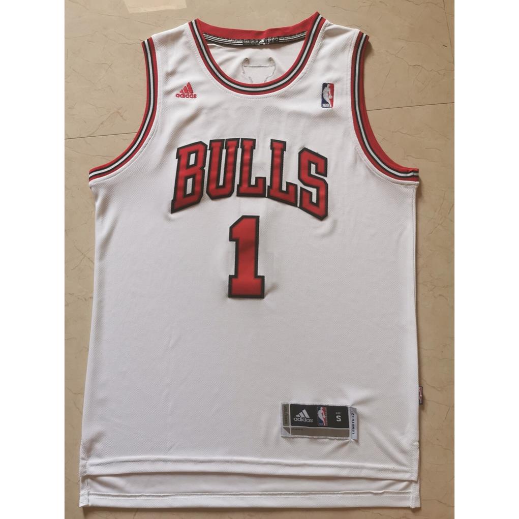 Áo Bóng Rổ NBA Chicago Bulls Cá Tính Cho Nam #1 Derrick Rose Revolution 30 Swingman Home Jersey Màu Trắng New