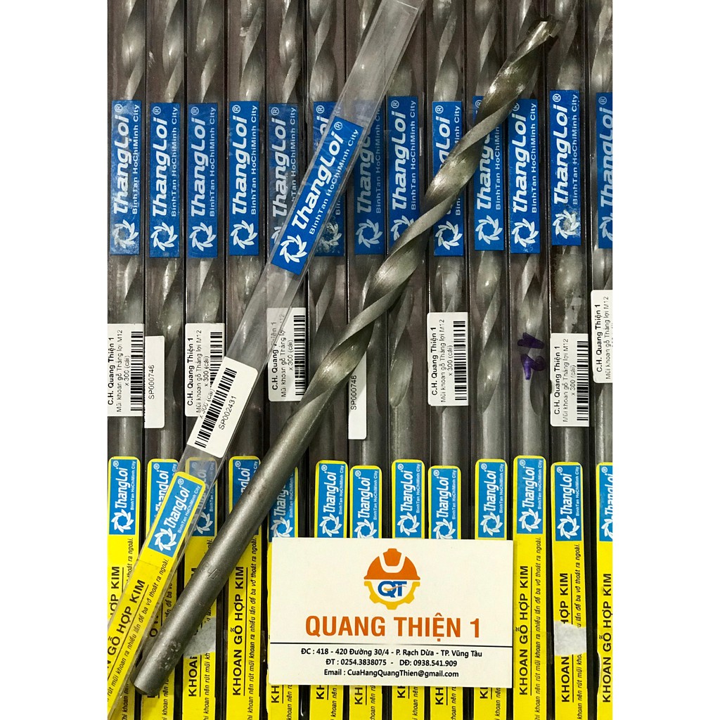 Mũi khoan gỗ Thắng Lợi từ 6mm đến 18mm chiều dài 300mm