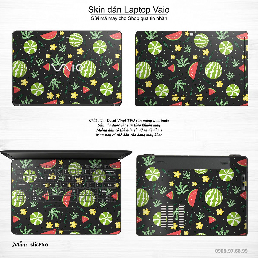 Skin dán Laptop Sony Vaio in hình Hoa văn sticker nhiều mẫu 40 (inbox mã máy cho Shop)