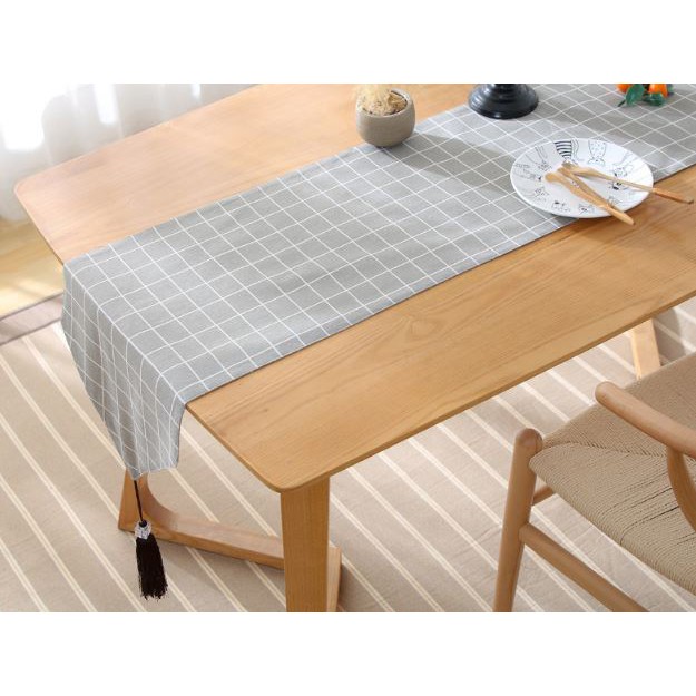 KHĂN TRẢI BÀN RUNNER LAN DECOR TB250 CARO XÁM