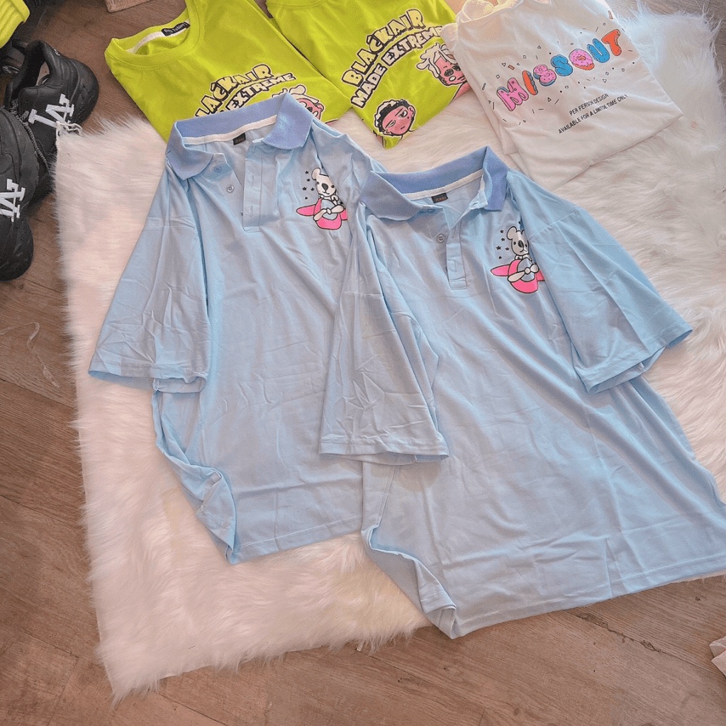 (HCM) Áo thun cổ trụ fom rộng thời trang genz , phong cách hàn quốc  , siêu hot hit KME STORE