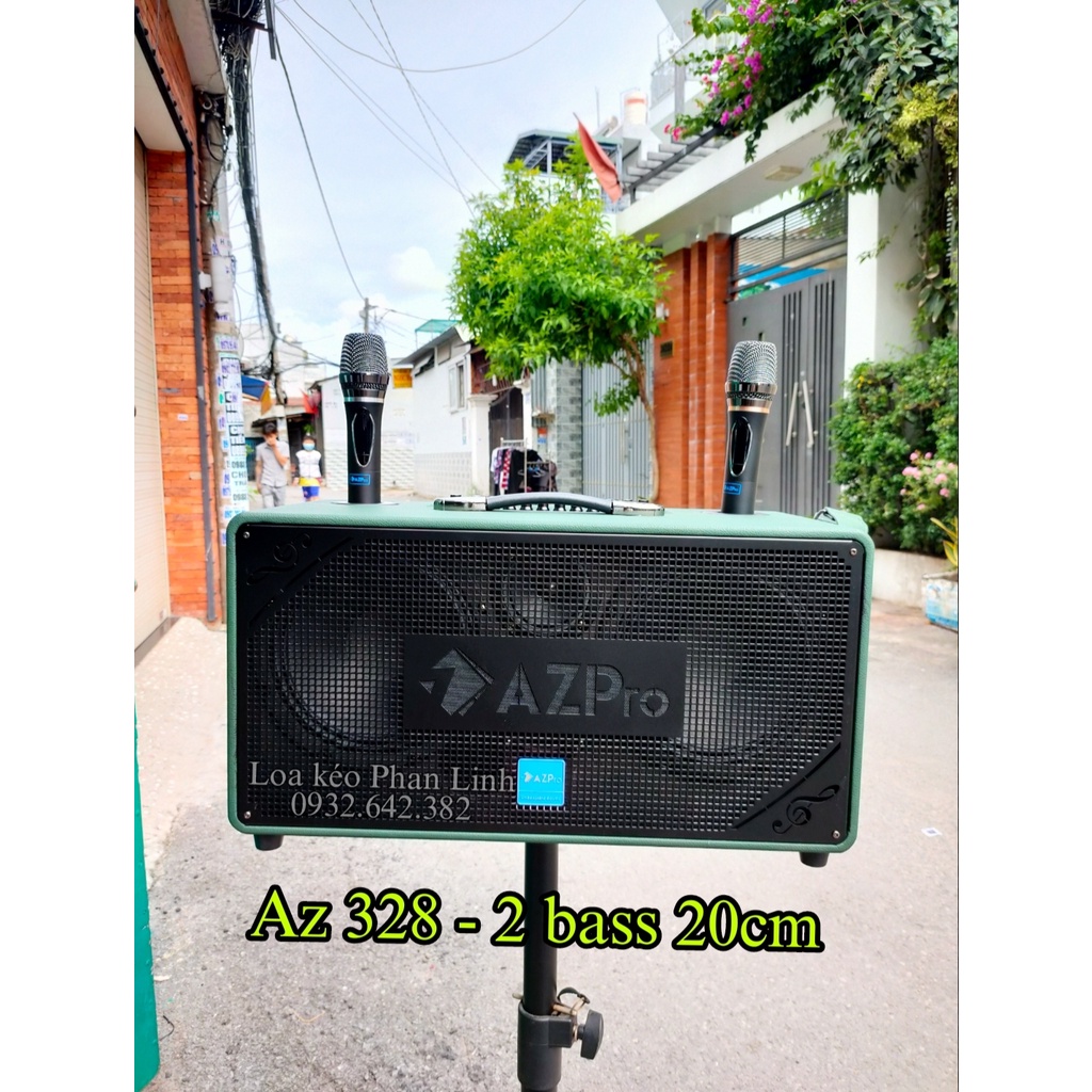Loa Kéo karaoke bass đôi AZPRO AZ- 328 Chất Lượng Cao