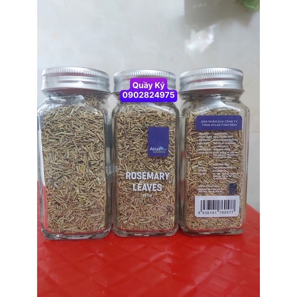 Lá hương thảo khô (Rosemary) Atlas Garden hũ 33g