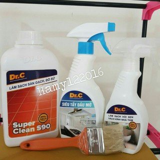 Combo siêu tẩy dầu mỡ + tẩy cặn canxi + tẩy sàn siêu rẻ