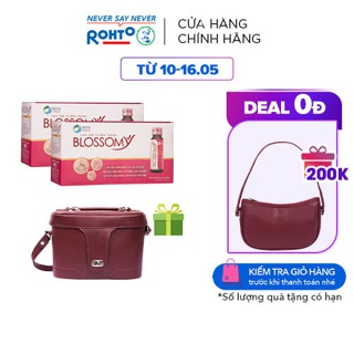 Bộ 2 hộp Thực phẩm bảo vệ sức khỏe Blossomy (10 chai/ hộp) + Tặng 1 Túi trống thời trang