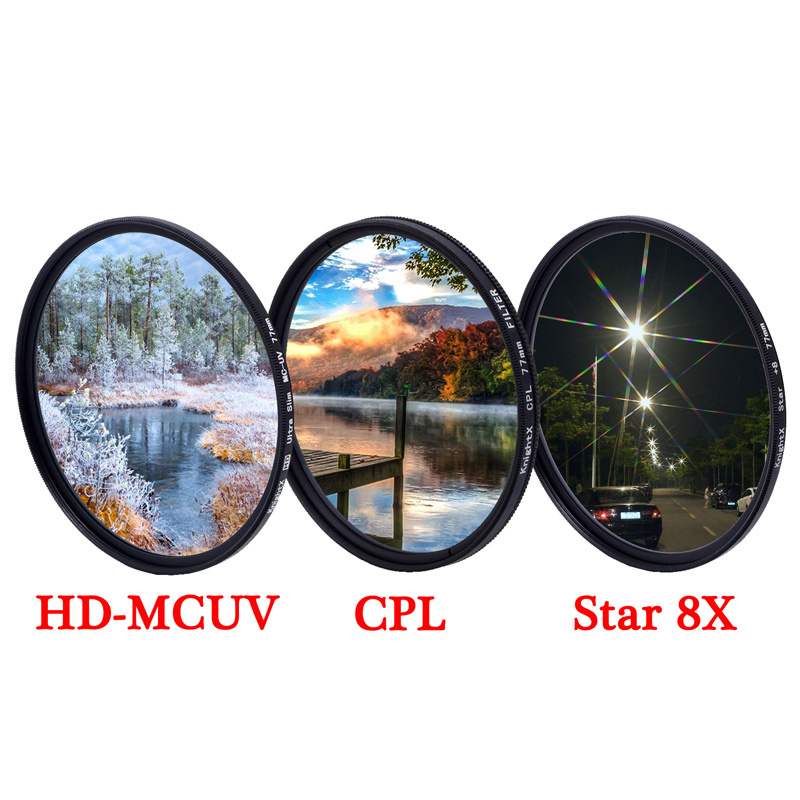 Kính lọc HD MCUV + bộ lọc cpl + starburst 8 dòng 58mm 62mm 67mm 72mm 77 thumbnail
