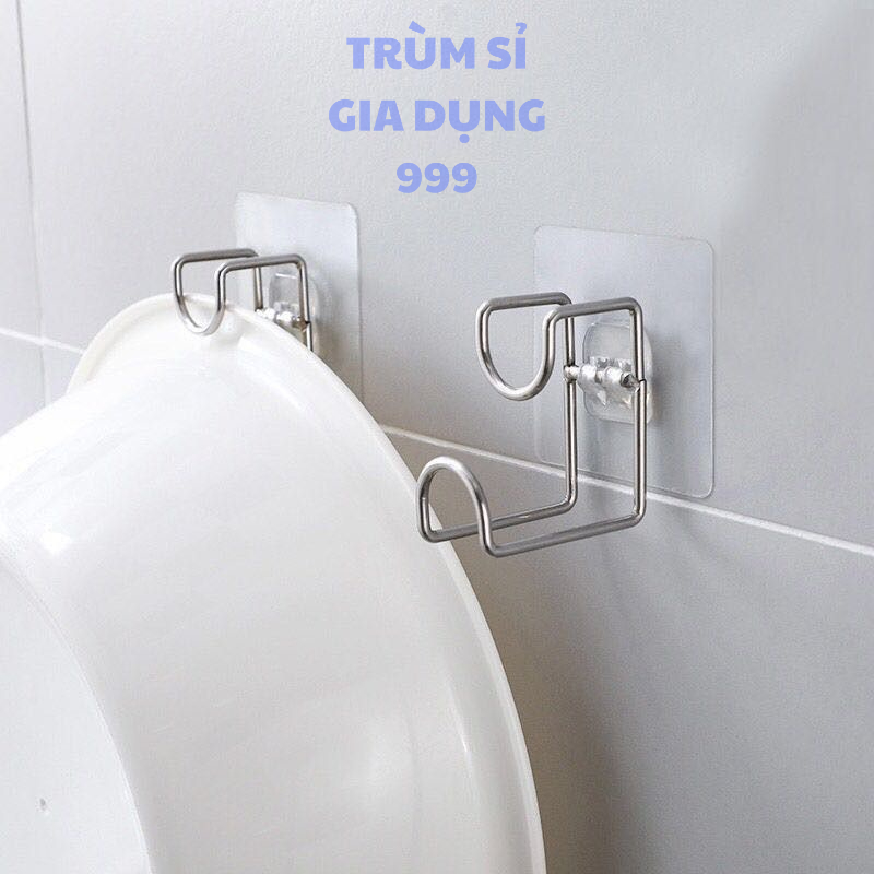 Móc Treo Thau Chậu, Đồ, Khăn Dán Tường Nhà Tắm Chịu Lực Siêu Chắc Siêu Bền Inox, kệ dán tường treo đồ