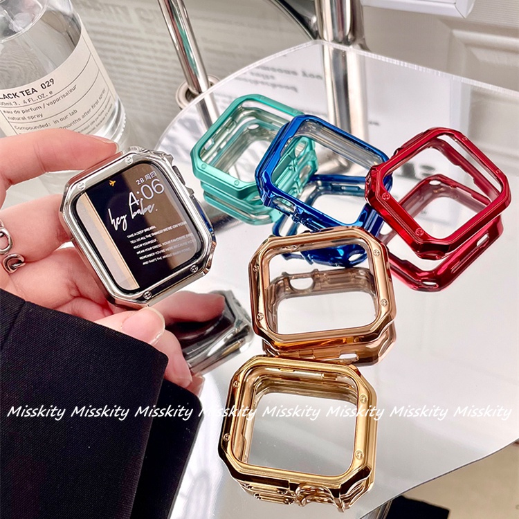 Ốp TPU Mạ Màu Cho Apple Watch Serise 7 SE 6 5 4 3 2 44mm 40mm 38mm 42mm