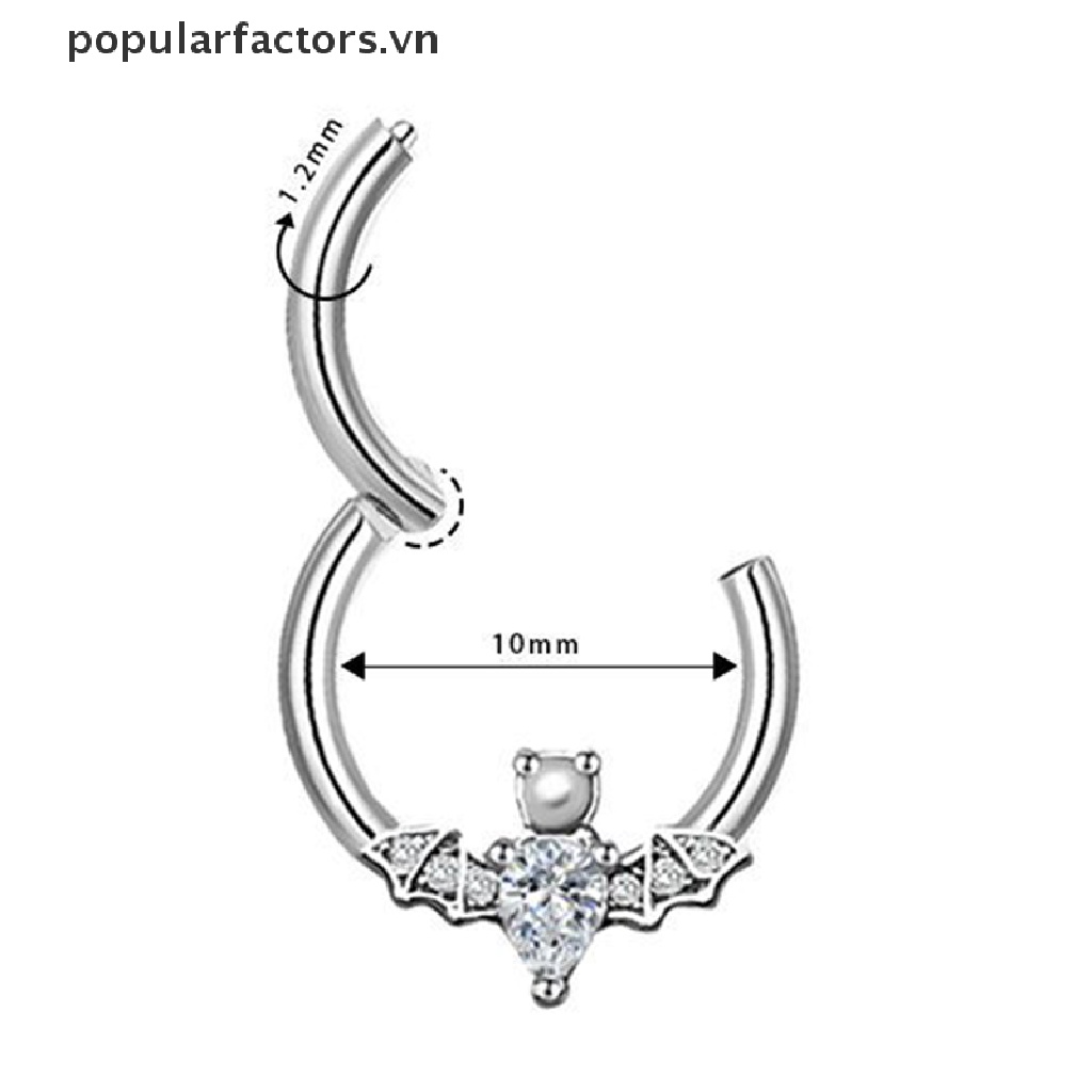 Khuyên mũi đính đá bằng thép không gỉ nhiều kiểu dáng cá tính thời trang