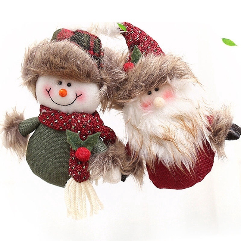 Gấu bông hình người tuyết ông già noel treo trang trí cửa