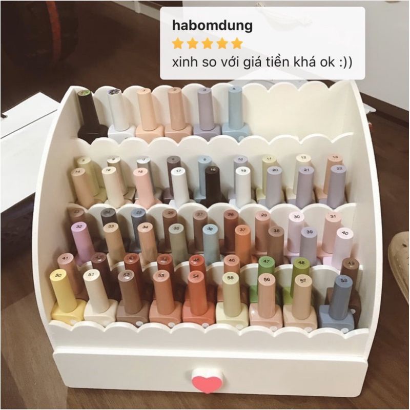 Kệ gỗ trưng bày nước hoa và sơn móng tay , trưng dầu thơm và đựng mỹ phẩm [SHIP HOẢ TÓC TPHCM]