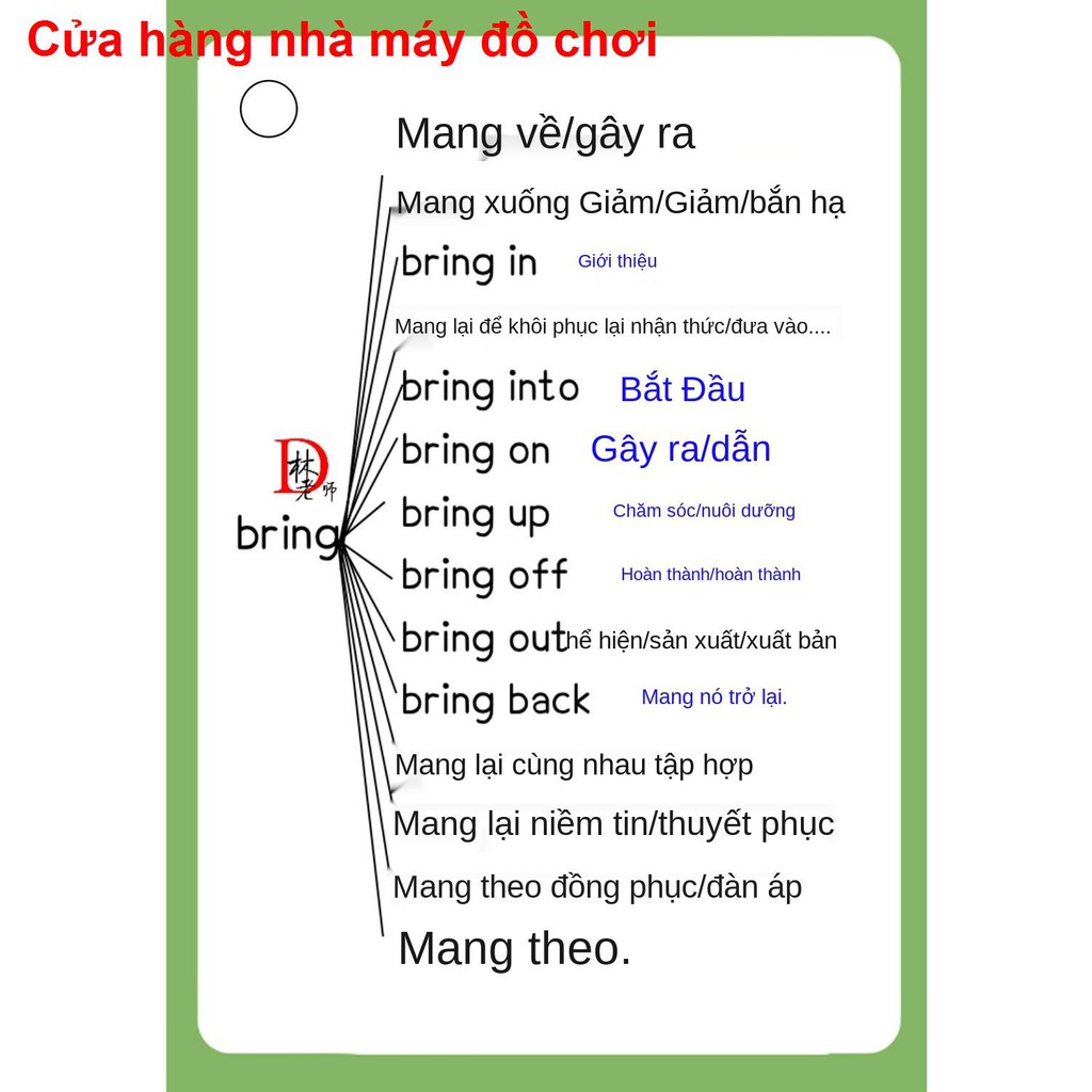 đồ chơiCác cụm động từ cốt lõi bắt buộc trong tiếng Anh, giới từ, phải ghi nhớ, ghép cố định, thẻ học vựng