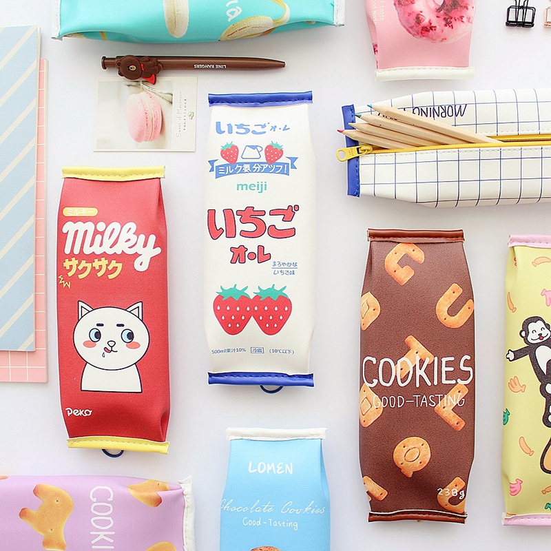 Túi Đựng Bút Chống Thấm Nước Sức Chứa Lớn Họa Tiết Hoạt Hình Dễ Thương